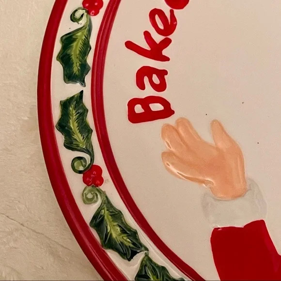 Gourmet Fitz & Floyd Christmas Confections 9” canapé Santa Claus plate - Picture 3 of 10